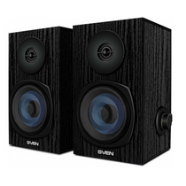 Колонки 2.0  Sven SPS-576 8W, черный, miniJack 3.5, Дерево (SV-021269)