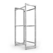 Стойка телекоммуникационная 19" 33U, двухрамная, Ш550xВ1570xГ600-1000мм, серая (NTSS-2POR33U/ 600-1000)