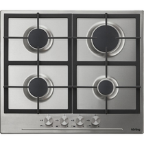 Газовая варочная панель Korting HG 665 CX серебристый (конфорок - 4 шт, панель - нержавеющая сталь)