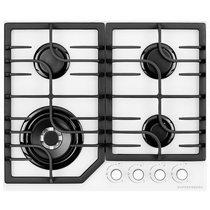 Газовая варочная панель Kuppersberg FG 63 W белый (конфорок - 4 шт, панель - закаленное стекло)