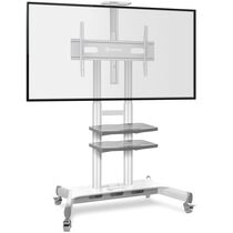 Мобильная стойка 50"-86" ONKRON TS1881 WHITE нагрузка max 90,9 кг, VESA max 800 х 500, белая