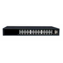 Неуправляемый POE-коммутатор 26 портов NetLan NLS-1226P (24x100Мбит/ с 2x1Гбит/ с, 2xSFP, 24xPOE, PoE‑бюджет 320 Вт) корпус - металл