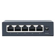 Неуправляемый POE-коммутатор 05 портов NetLan NLS-125P (5x1Гбит/ с, 4xPOE, PoE‑бюджет 48 Вт) корпус - металл