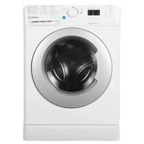 Стиральная машина с паром Indesit BWSA 7109 WSV белый, серый, 7 кг, инвертор, дисплей -да, глубина - 43,5 см, 1000 об/ мин