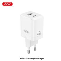 СЗУ -XO- PD45W QC3.0 3А 1xUSB 1xType-C (CE36 PD45W, белый)
