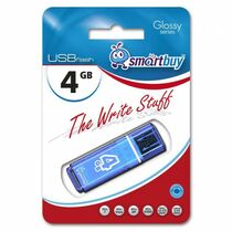 Флеш-накопитель Smartbuy 4Gb USB2.0 Glossy Голубой (SB4GBGS-B)