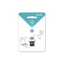 Флеш-накопитель Smartbuy 16Gb microUSB/ USB2.0 POKO Черный (SB16GBPO-K)