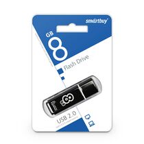 Флеш-накопитель Smartbuy 8Gb USB2.0 Glossy Черный (SB8GBGS-K)