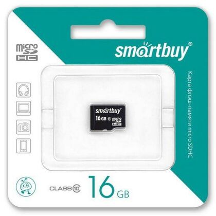 Карта памяти microSDHC 16Gb Smartbuy Class10 (SB16GBSDCL10-00)