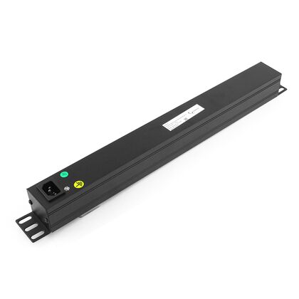 Блок 1 вход С14/  8 выходов C13 с защитой для 19". 16A. 1U