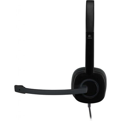 Наушники Logitech H151 с микрофоном, 3,5mm, черный (981-000589)