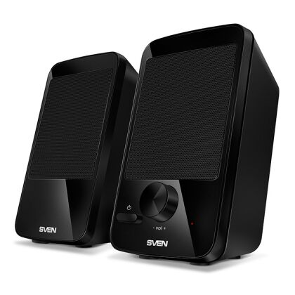 Акустическая система Sven 2.0 SPS-312 4W, mini Jack 3.5 мм, черный (SV-012540)