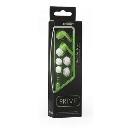 Наушники-вкладыши Smartbuy PRIME 3,5mm, зеленый (SBE-155)