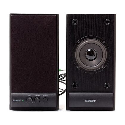 Акустическая система Sven 2.0 SPS-609 10W, mini Jack 3.5 мм, черный (SV-0120609BK)