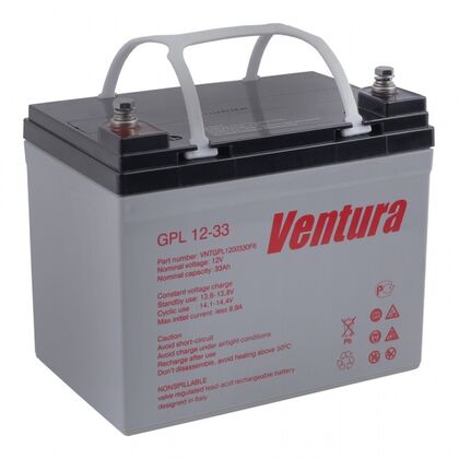 АКБ AGM 12V 33Ah Ventura GPL (Для использования в ЦОД и системах связи, срок службы в буфферном режиме до 10 лет)