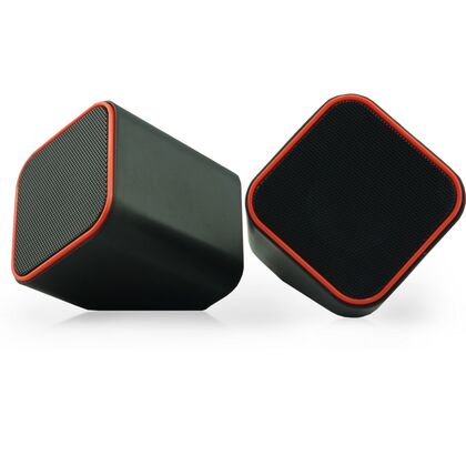 Акустическая система Smartbuy 2.0 CUTE 6W, mini Jack 3.5 мм, черный/ оранжевый (SBA-2590)