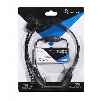 Наушники Smartbuy EZ-TALK с микрофоном, 3,5mm, черный (SBH-5000)