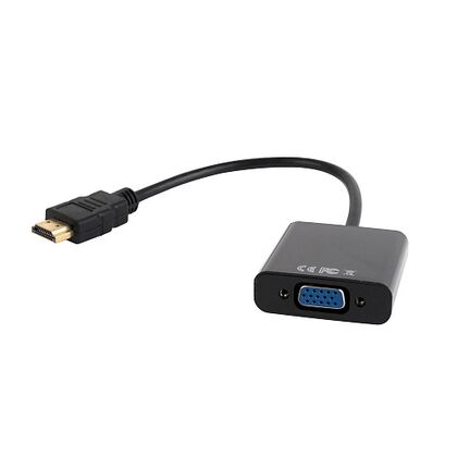 Переходник HDMI - VGA + Jack3.5 аудиовыход 0,15м, Gembird/ Cablexpert (A-HDMI-VGA-03)