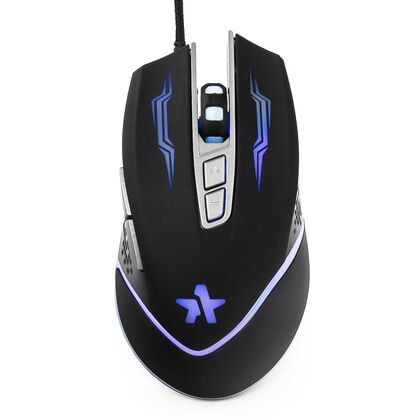 Мышь Гарнизон GM-730G игровая, оптическая, проводная, USB, черный/ серебристый (GM-730G)