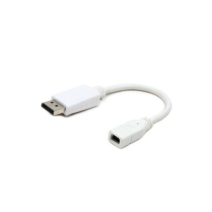 Переходник DP - miniDP 0,15м, Gembird/ Cablexpert v1.0 , белый (A-mDPF-DPM-001-W) пакет.