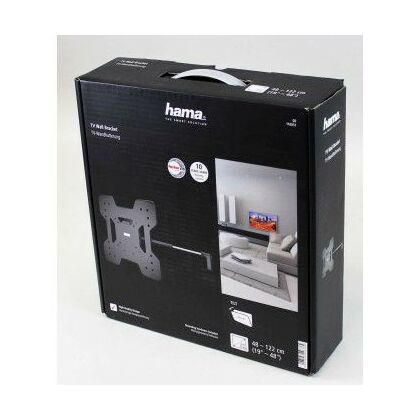Крепление для ТВ наклонное 19"-48" Hama  нагрузка max 25 кг, наклон +5°/ -15°,, чёрный (TILT TV Premium (1079700))