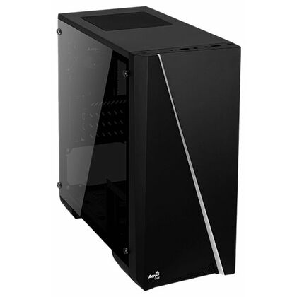 Корпус AeroCool без БП Cylon Mini Black на передней панели 1xUSB2.0, 1xUSB3.0, ДаxМикрофон, ДаxНаушники, (CYLON MIN)