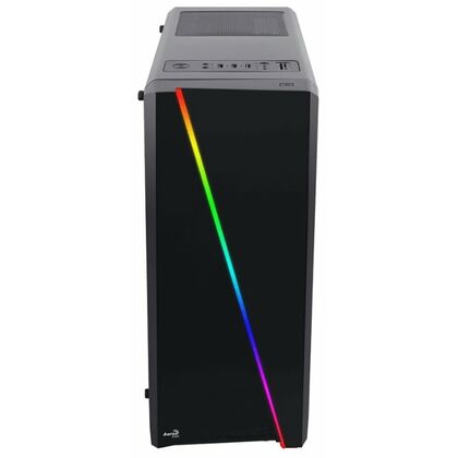 Корпус AeroCool без БП Cylon Black на передней панели 2xUSB2.0, 1xUSB3.0, ДаxМикрофон, ДаxНаушники, (CYLON BK)