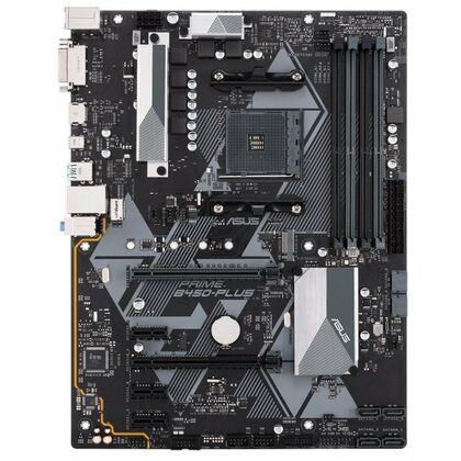 Материнская плата Asus sAM4: PRIME B450-PLUS [AMD B450, 4*DDR4, 1*PCIEx16, 3*PCIEx1, 6*Sata3, 4 порта*USB3, DVI, HDMI, ATX]