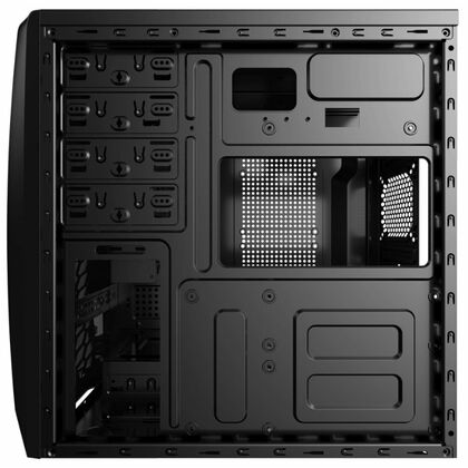 Корпус AeroCool без БП CS-1102 Black на передней панели 2xUSB2.0, 1xUSB3.0, ДаxМикрофон, ДаxНаушники, (CS-1102)