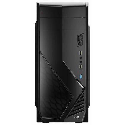 Корпус AeroCool без БП CS-1102 Black на передней панели 2xUSB2.0, 1xUSB3.0, ДаxМикрофон, ДаxНаушники, (CS-1102)