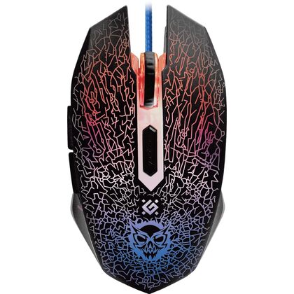 Мышь Defender Shock GM-110L проводная, черный, USB,  оптическая , игровая (52110)
