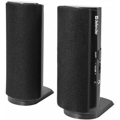 Акустическая система Defender SPK-210 2.0 4W, mini Jack 3.5 мм, черный (65210)