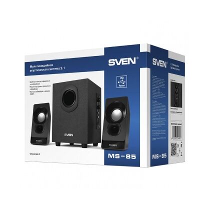 Акустическая система Sven MS-85 2.1 10W, 2RCA, черный (SV-016807)