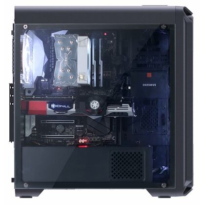 Корпус Zalman без БП i3 Edge Black на передней панели 2xUSB2.0, 1xUSB3.0, ДаxМикрофон, ДаxНаушники, (i3 edge)