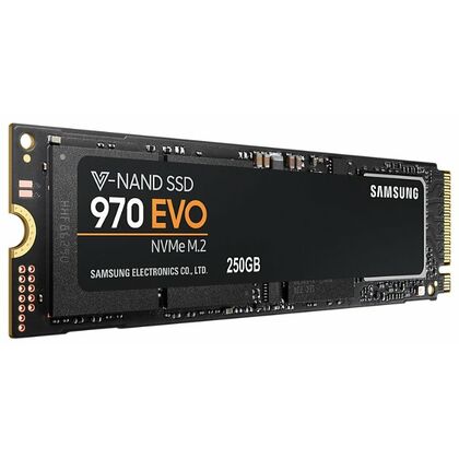 Твердотельный накопитель SSD 2.5" PCI-E: 250 ГБ 3D TLC NAND Samsung 970 EVO Plus [Скорость чтения/ записи: 3500 МБ/ с/ 2300 МБ/ с] MZ-V7S250BW