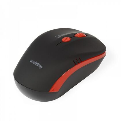 Мышь Smartbuy SBM-344CAG-KR беспроводная, черный/ красный, Радио USB,  оптическая (SBM-344CAG-KR) аккумулятор