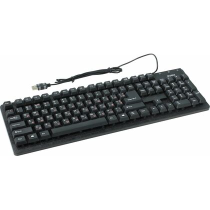 Клавиатура Sven Standard 301, проводная, длина 1,5, USB, черный (SV-03100301UB)