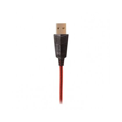 Наушники полноразмерные Sven AP-U988MV с микрофоном, USB, черный/ красный (SV-014797)