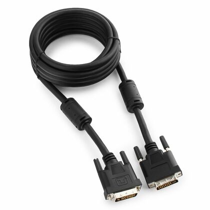 Кабель DVI 3м Gembird/ Cablexpert черный, экран, феррит. кольца, пакет (CC-DVI-BK-10)
