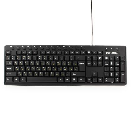 Клавиатура Гарнизон GKM-125, проводная, USB, черный, кабель 1,5 м (GKM-125)
