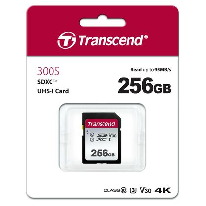 Карта памяти SDXC Transcend 256Gb UHS-I (U3) без адаптера (TS256GSDC300S)