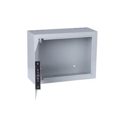 Бокс антивандальный Ш400xВ300xГ150мм, настенный, петельная дверь, IP20, замок сувальдный, вес 8,47кг, светло серый (БК-400-з-2/ K-3306)