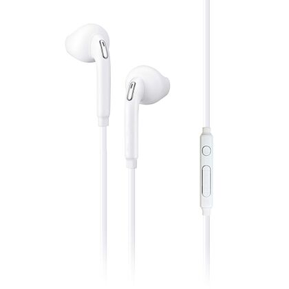 Наушники-вкладыши Smartbuy S6 с микрофоном, mini jack 3.5 mm, белый (SBH-202K)