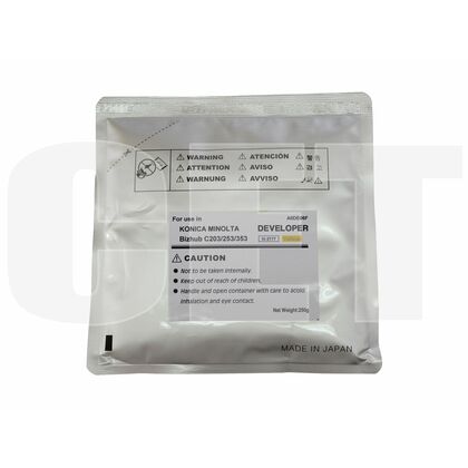 Тонер KONICA MINOLTA Bizhub C200/ C203/ C253/ C353 Yellow, 250г/ пак, 75000 стр., CET (CET6825)