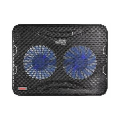 Подставка для ноутбука Buro BU-LCP156-B214 5.6"358x270x21мм 1xUSB 2x 140ммFAN 597г металлическая сетка, пластик черный