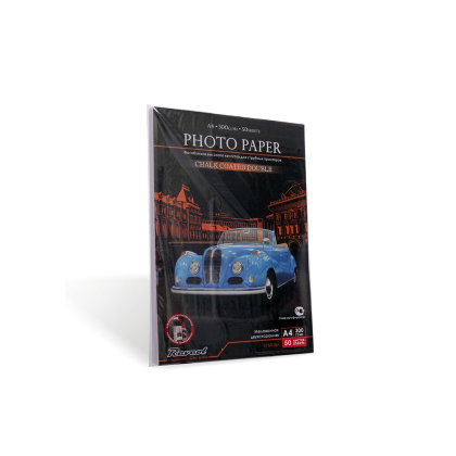 Фотобумага REVCOL двусторонняя, мелованная, глянцевая, A4, 300 гр/ м², 50л (128807) для струйной печати