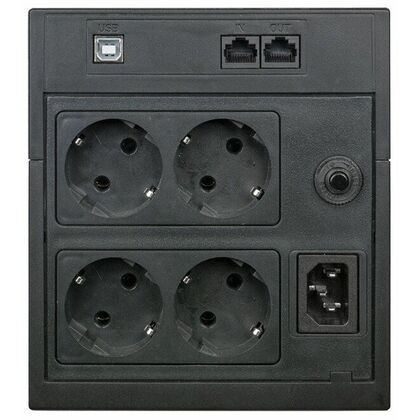 ИБП PowerCom RPT-1025AP LCD 1025 ВА/ 615 Вт, 4*Schuko (Euro), AVR, USB, RJ45/ RJ11 ( Аккумулятор 12 V/ 7,0 Ah*1)