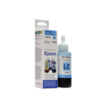 Чернила EPSON серия L, оригинальная упаковка, Light Cyan, Dye, 100 мл. Revcol