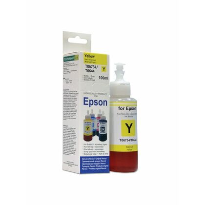 Чернила EPSON серия L, оригинальная упаковка, Yellow, Dye, 100 мл. Revcol