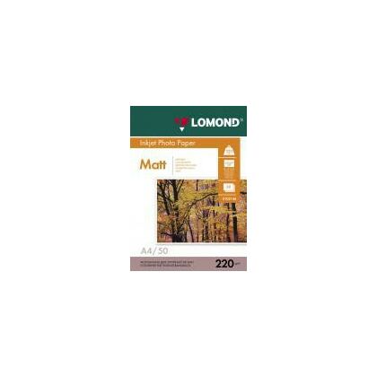 Фотобумага Lomond двусторонняя, матовая, A4 (210x297мм), 220 гр/ м², 50л (0102144)